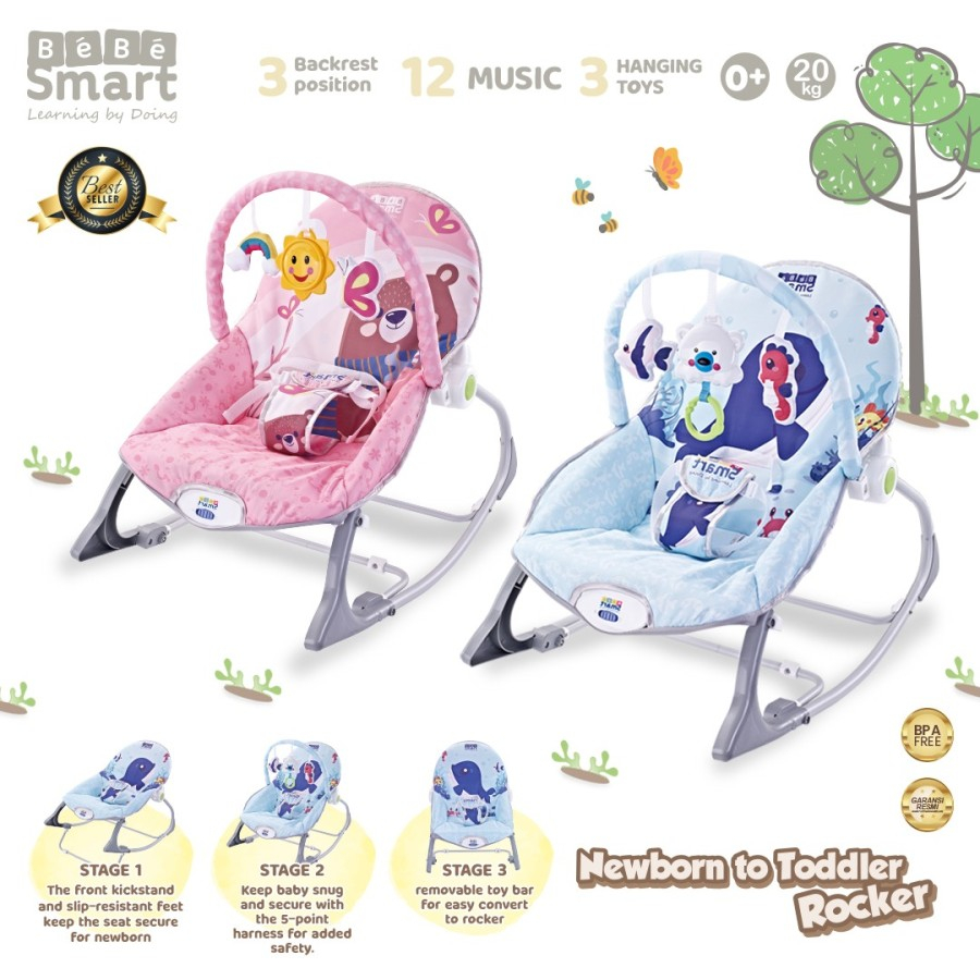 Bebe Smart Newborn to Toddler Rocker Baby Rocking Chair | Shopee ...