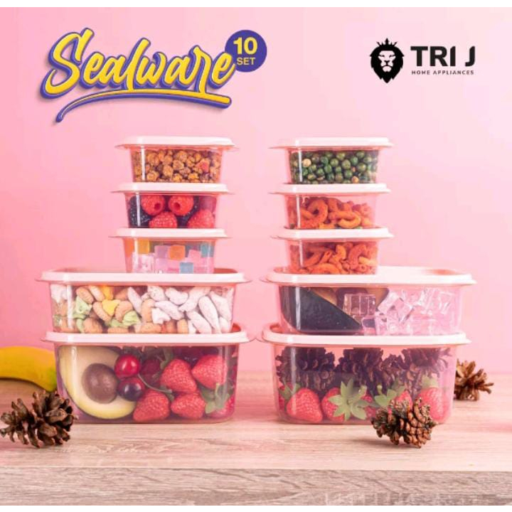 Tri J New!! Lunch Box Set Of 10 (Food Container Box) 10pack Snack