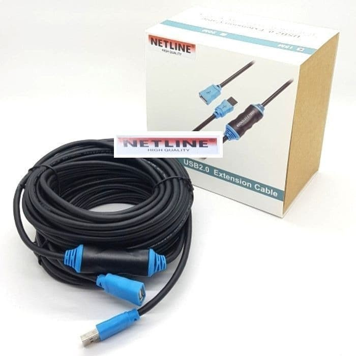 Netline USB 2.0 Cable Extension ACTIVE USB 2.0 Extension | Shopee ...