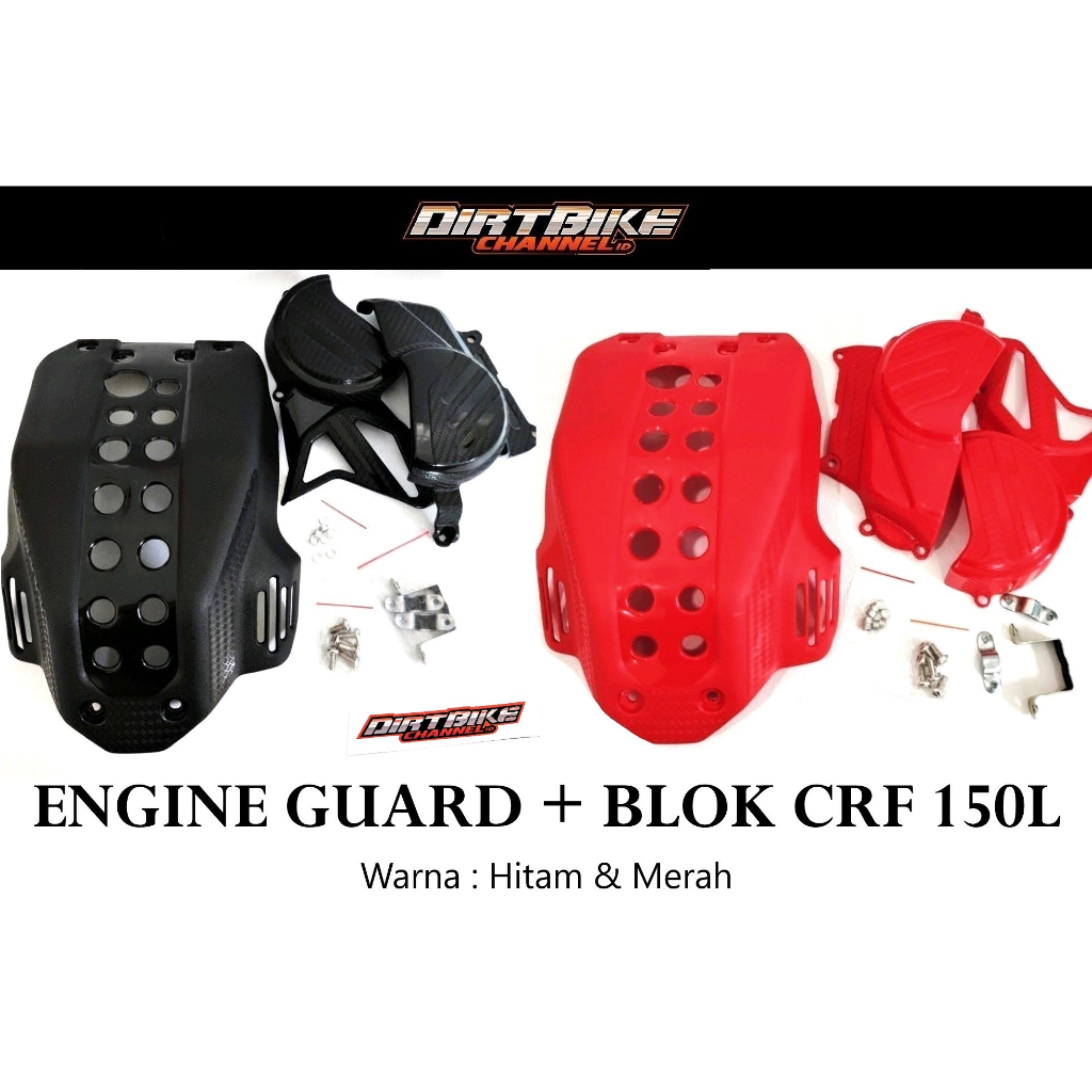 Hitam Mesin Merah Engine Cover Engine Guard Engine Protector Set Crf Red Black Shopee