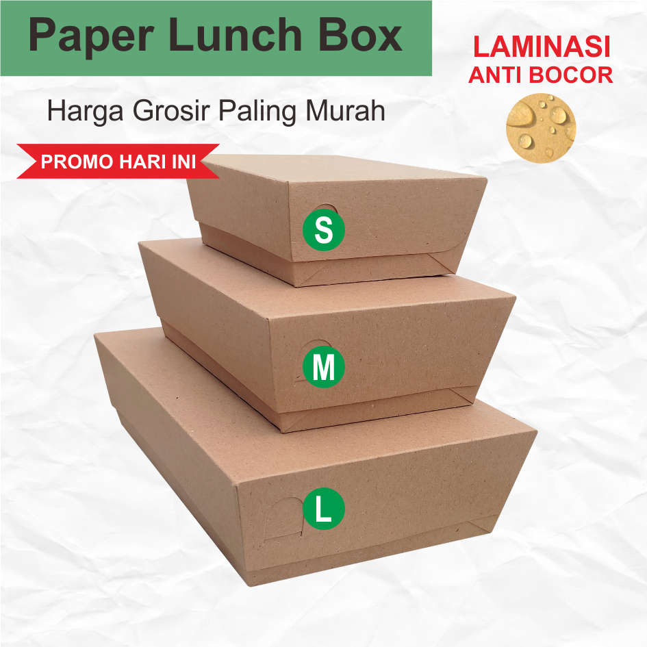 Lunch Box Size S M L Gsm Paper Box Kraft Paper Box Dimsum Takoyaki Snack Food Box Shopee