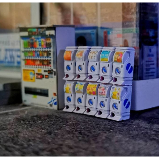 MESIN 3d Change Machine Gacha 1 64 Gachapon Miniature Mockup Diorama ...
