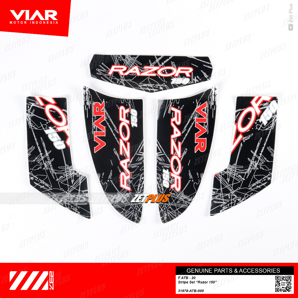 Stripe Set ORIGINAL VIAR (ATV RAZOR 15O UT) /sticker decaldekal body