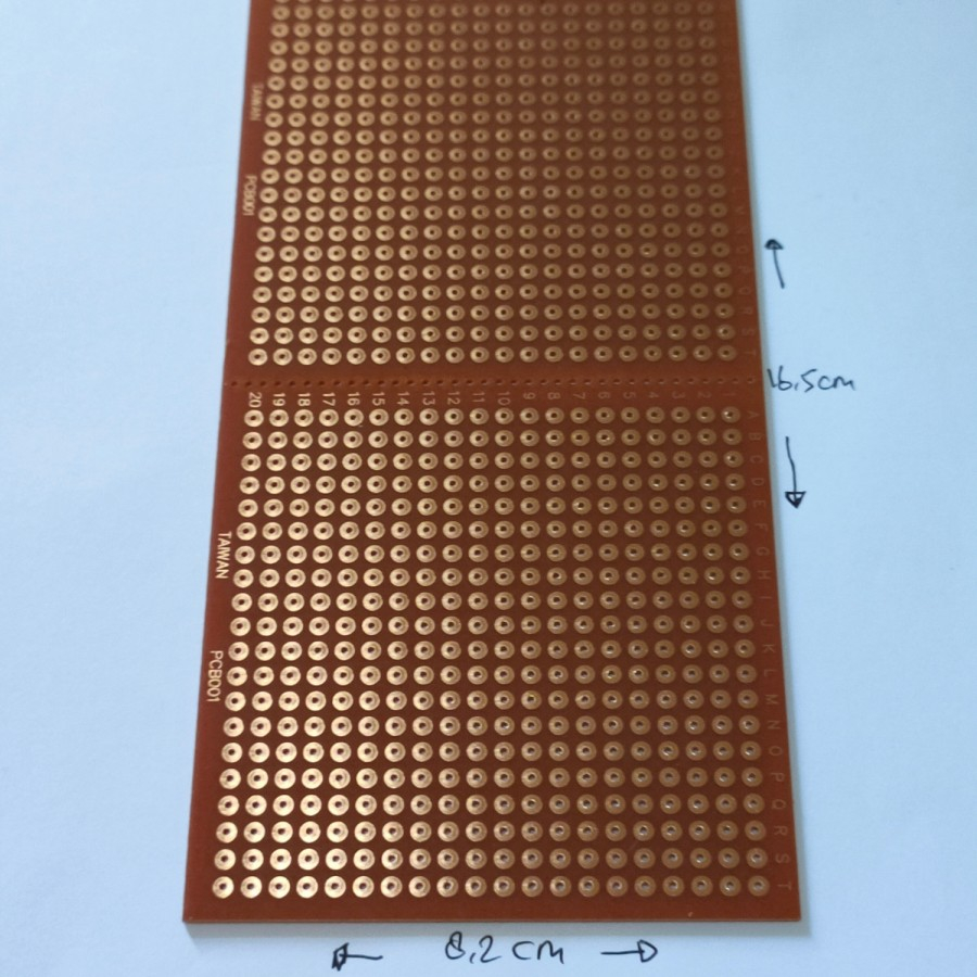 TR Point PCB 18x7 - Transistor Hole PCB IC PCB Bolong 18,5x7,2 cm ...