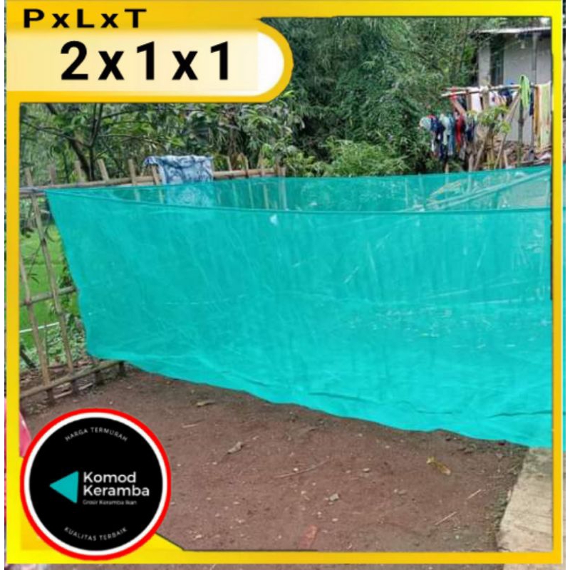 Fish cage 2x1x1 partition 2 room floating net hapa cage ready-to-use ...