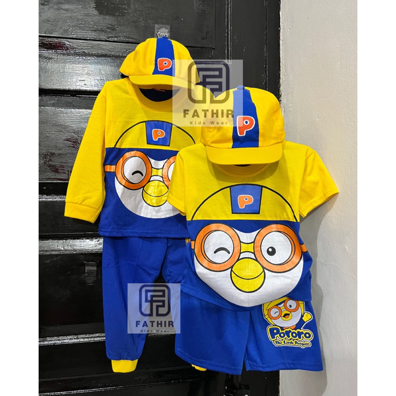 Pororo Children's Clothing Set Yellow Costume And Cute PORORO Hat For ...