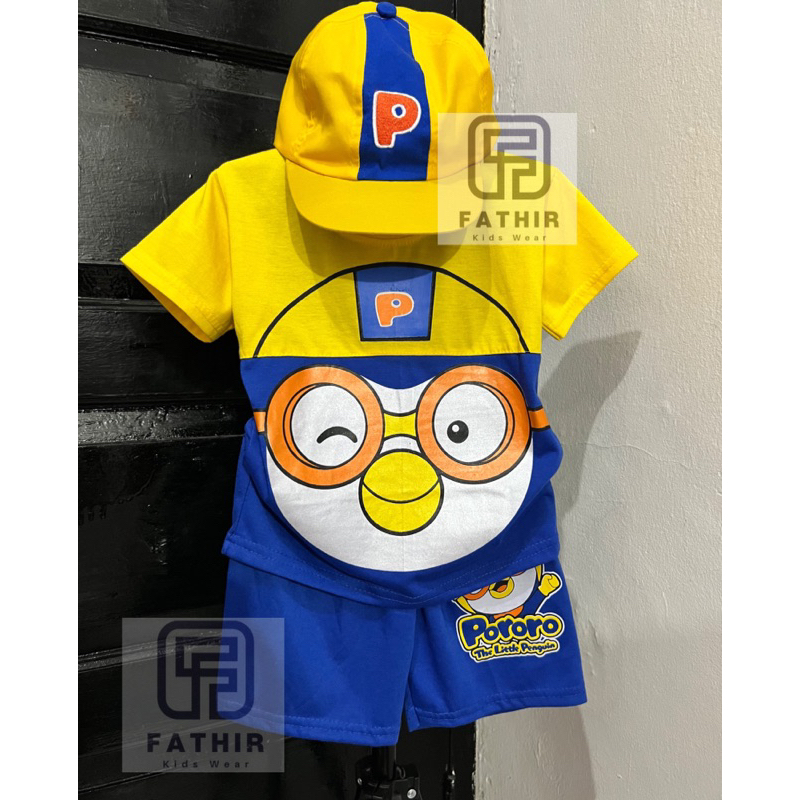 Pororo Children's Clothing Set Yellow Costume And Cute PORORO Hat For ...