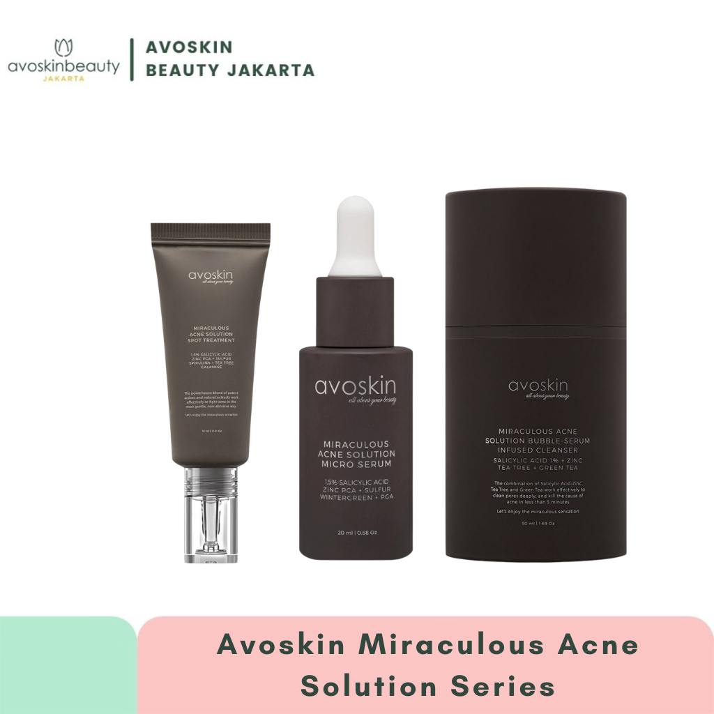 Avoskin Miraculous Acne Solution Bubble Cleanser/Spot Treatment/Micro ...