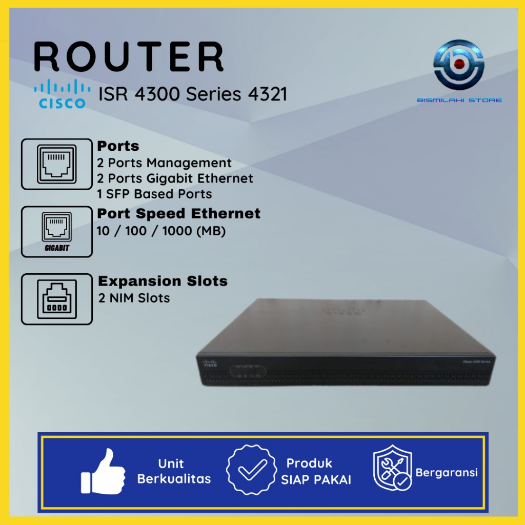 Router Cisco ISR 4300 Series 4321 Normal Unit Ready To Use | Shopee ...