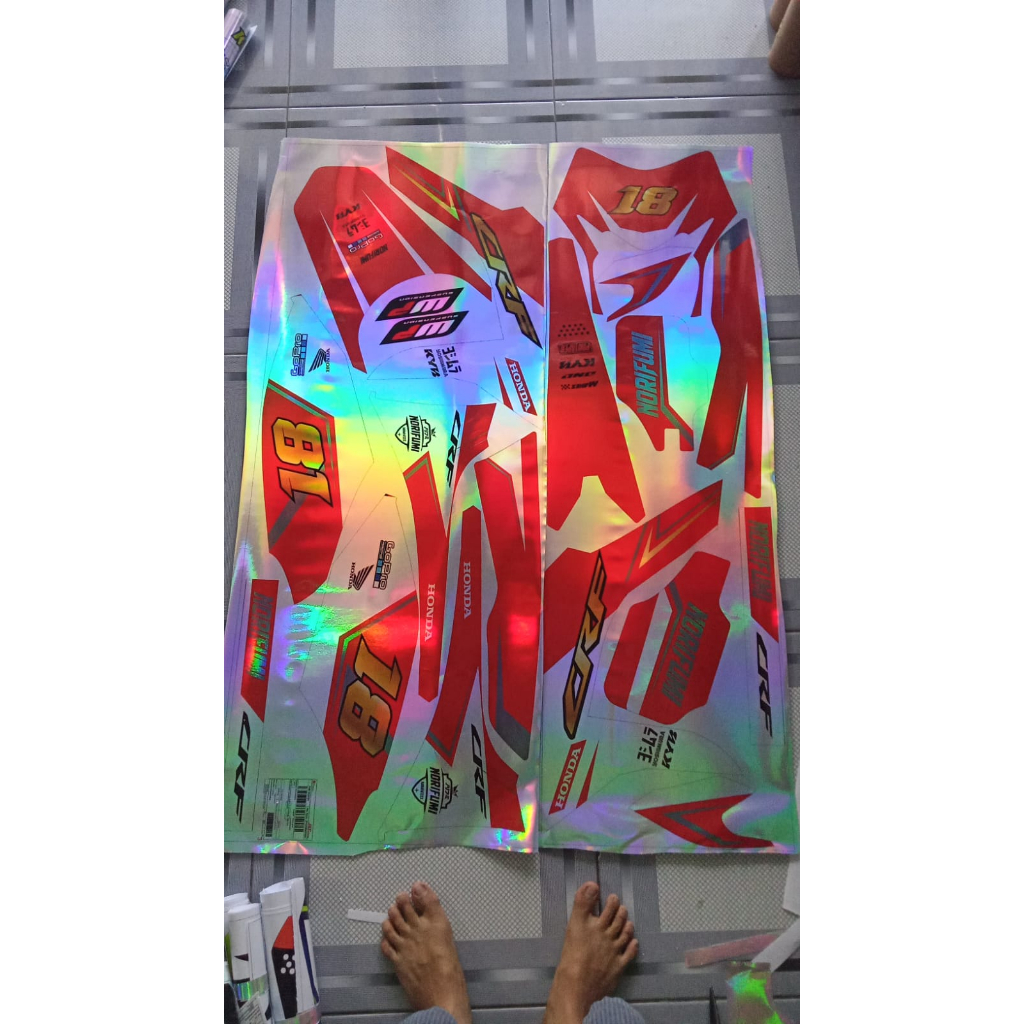 Decal STICKER CRF 150L Fullbody HOLOGRAM MATERIAL KRs 10 design ...