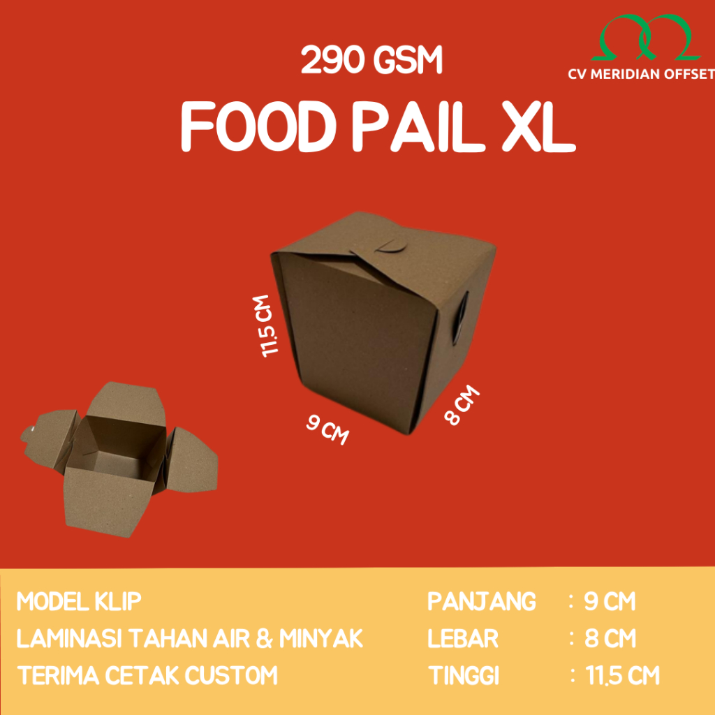 Food Pail XL /Rice Box L/Food Box/Rice Box/Laminated Food Packaging ...