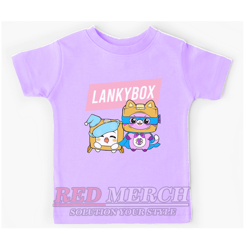 Foxy And Boxy children's t-shirt with Lankybox characters | Shopee ...