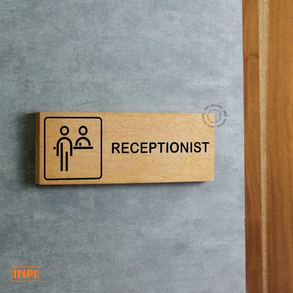 Sign system receptionist - wall sign - receptionist Table sign ...