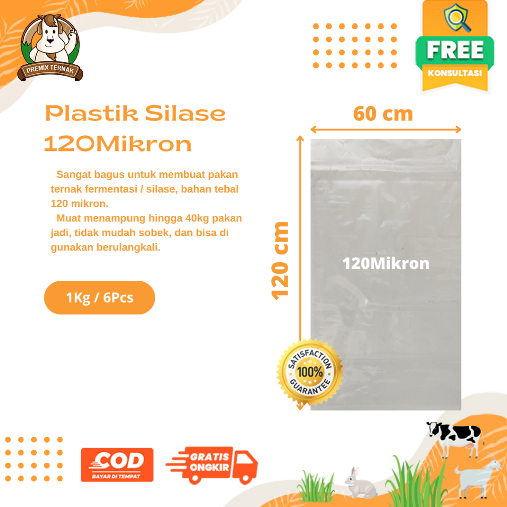 120micron Thick Fermentation Silage Plastic Weighing 1KG (6 Sheets ...