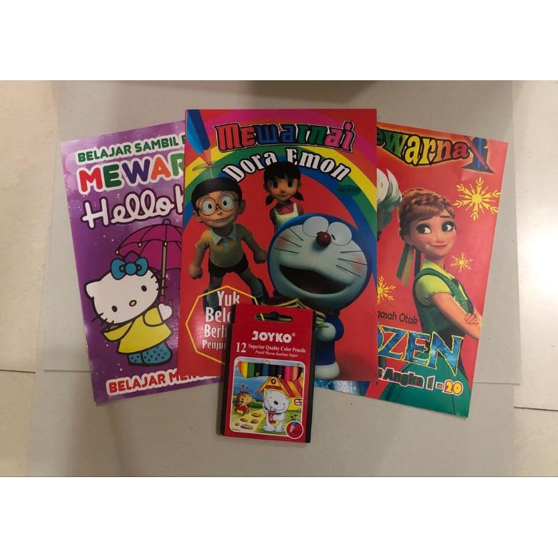 Coloring package and colored pencils learn to color contains 3 coloring ...