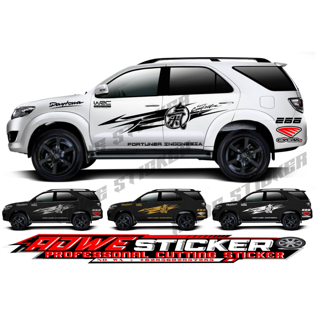 Toyota fortuner sport list cutting fortuner Car Stickers | Shopee ...