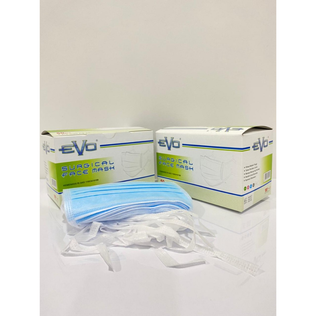 Evo Surgical Face Mask Tie On Box contains 50 pcs | Shopee Philippines