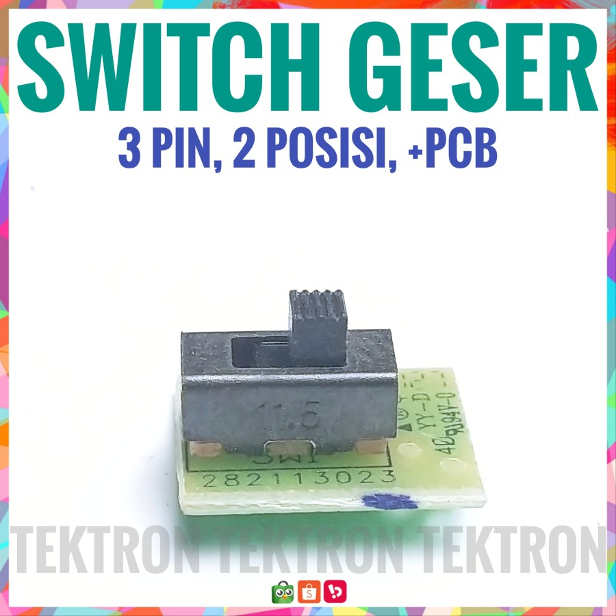 Slide SWITCH 3PIN SPDT SLIDE SWITCH 3P PLUS PCB 3PIN 2 Position TOGGLE ...