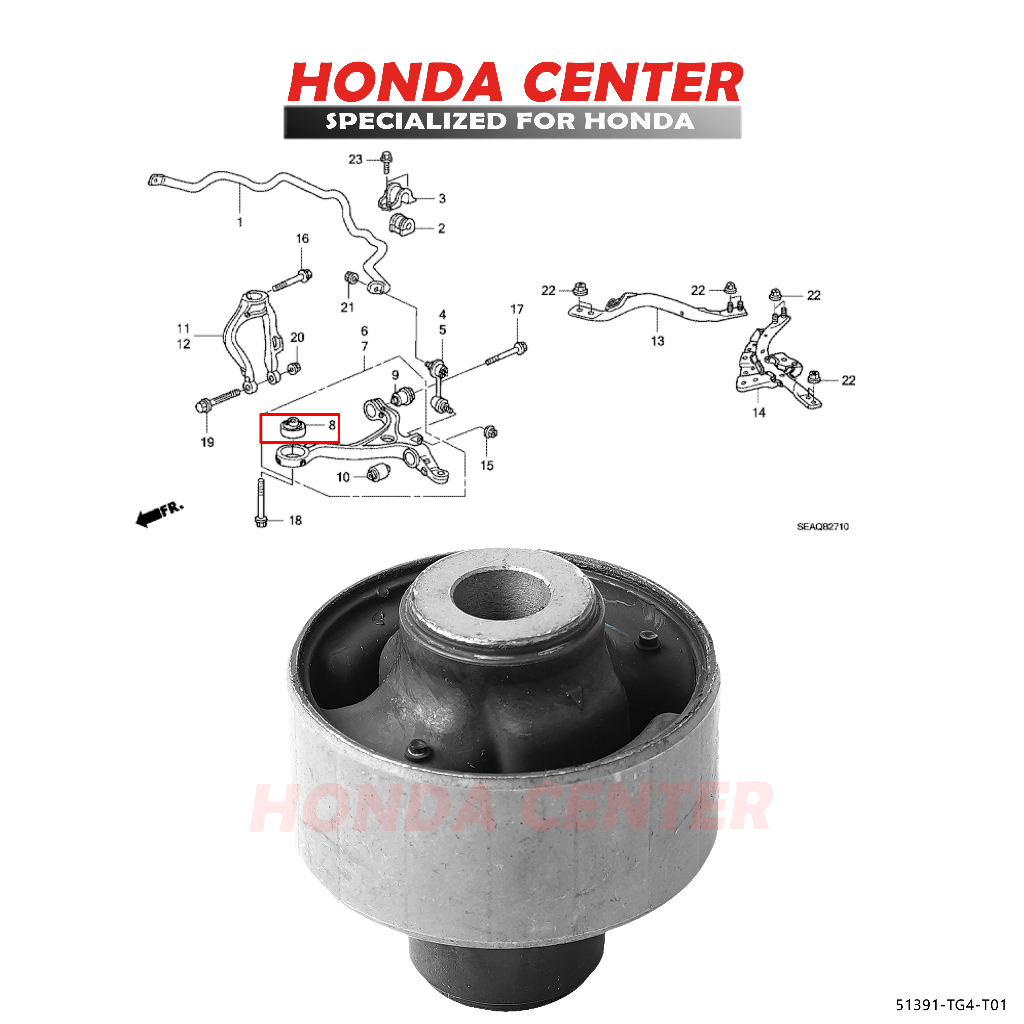 Front Wing lower arm Bushings honda brio mobilio brv 2014 2015 2016 2017 2018 2019 2020 2021