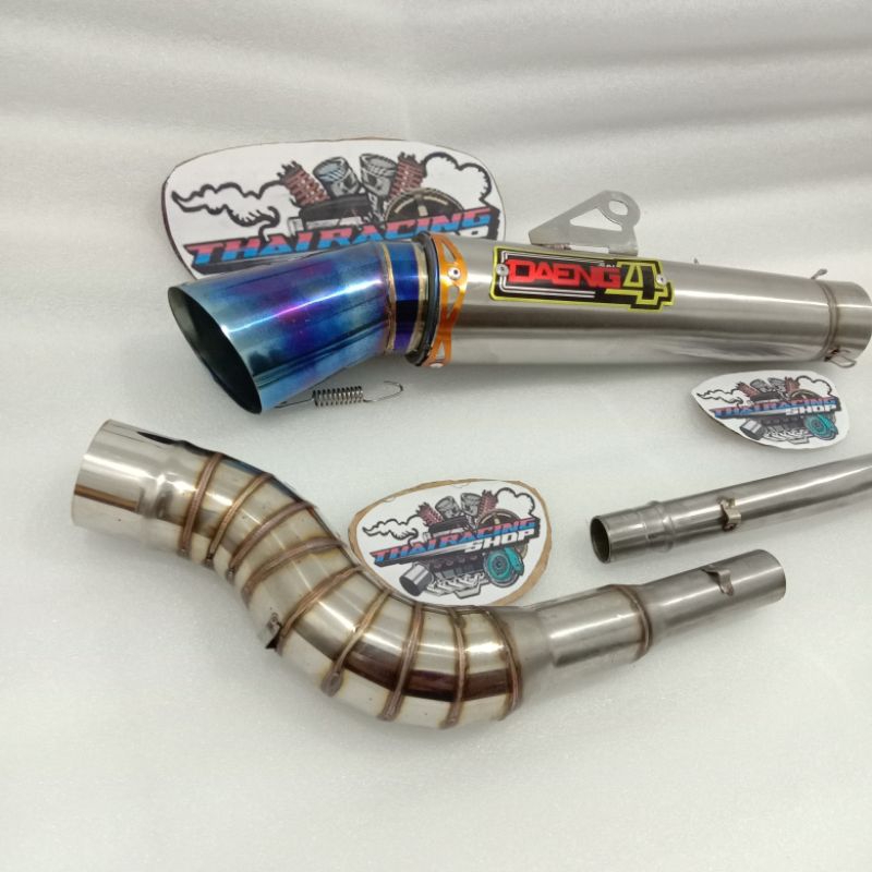 Daeng sai4 open Spec Exhaust pipe xrm 125 wave fury RS125 raider J