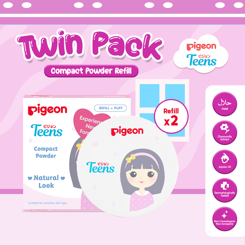 (TWIN Pack) Pigeon Teens Compact Powder REFILL | Shopee Philippines