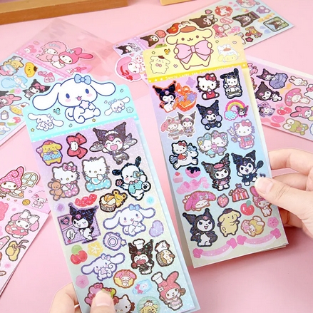 Sanrio Hello Kitty Melody Kuromi Hologram Sticker Deco Sanrio | Shopee ...