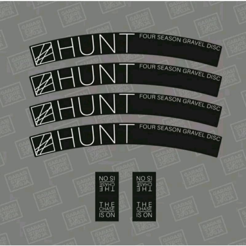 HUNT Four Season Gravel Disc Rims Sticker Decal 25 mm | Shopee Philippines