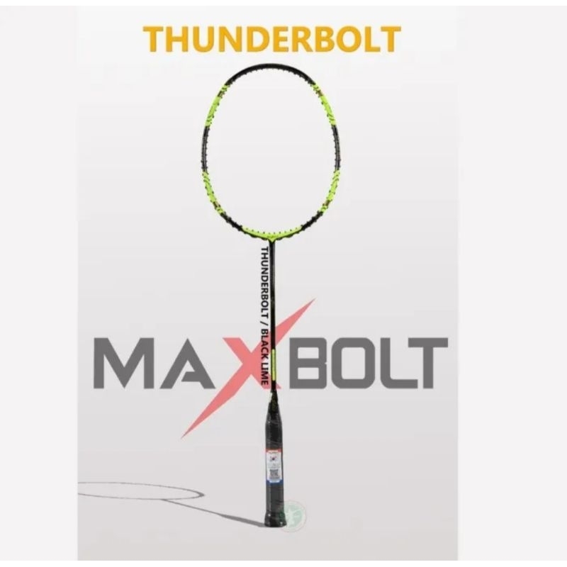Badminton Racket Maxbolt Thunder Bolt 35 Lbs 100 Original Shopee