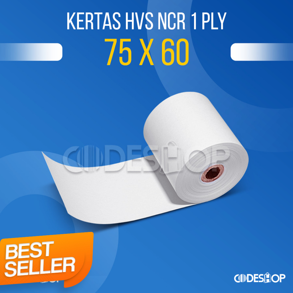 Hvs NCR Cashier Paper 75 x 60mm 1ply EPSON LQ590II TMU220 Dot matrix