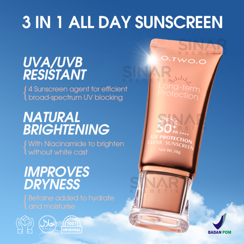 O.two.o UV Protection Clear Sunscreen SPF 50+ PA+++ Facial Sunscreen ...