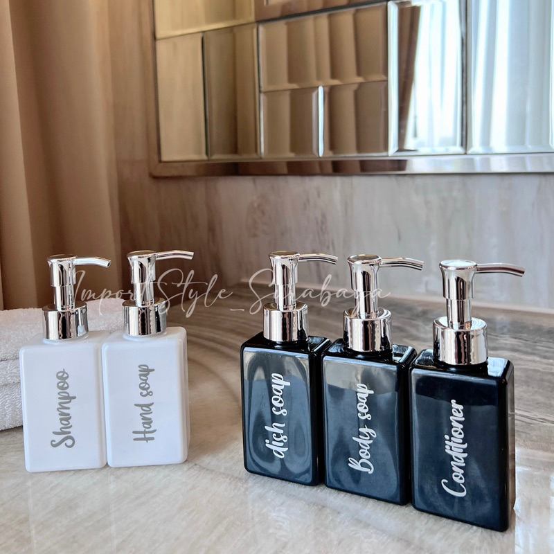 SAMPO PUTIH HITAM Travel bottle Box 100ML Black/White SILVER Small LONG