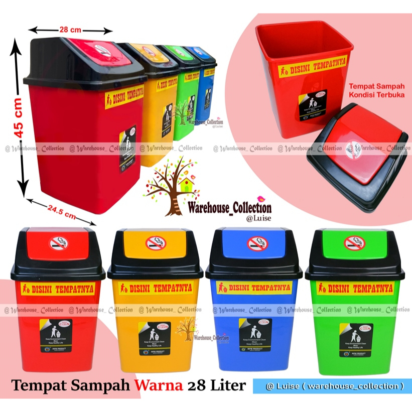 FtpHqp-jxCs Golden Shake Lid Plastic Trash Can For Kitchen Bathroom Toilet (Color