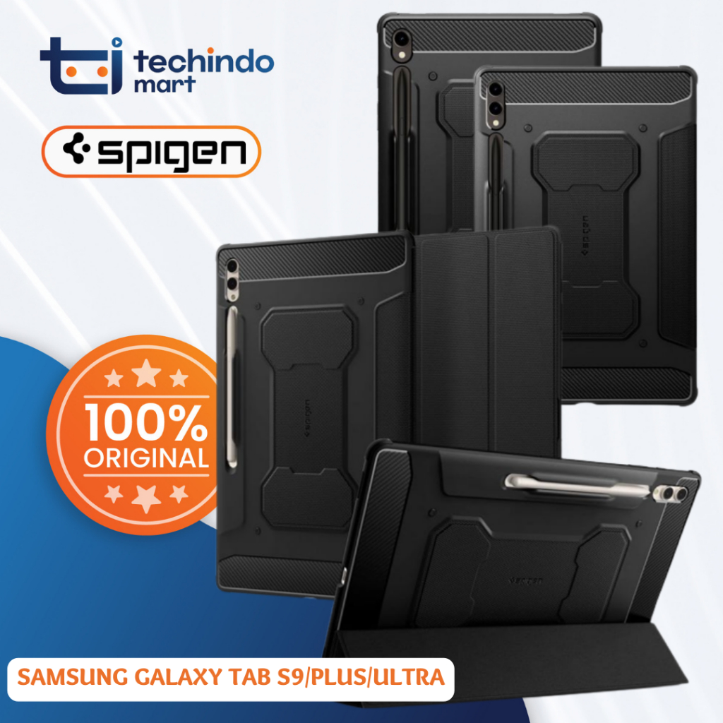 Case Samsung Galaxy Tab S9 FE Ultra Plus Spigen Rugged Armor Pro Casing