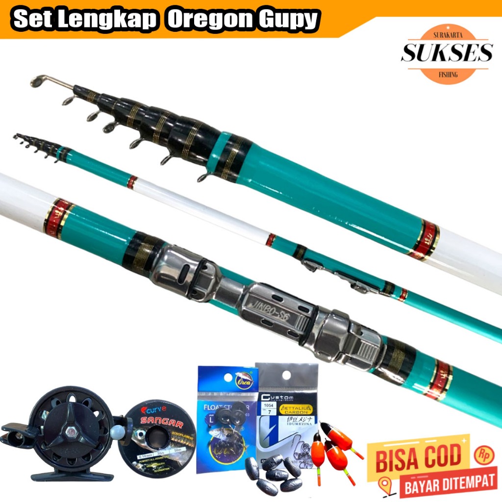 Complete SET Of Fishing Rods 180cm Tiles Under Oregon Gupy Are Ready To ...