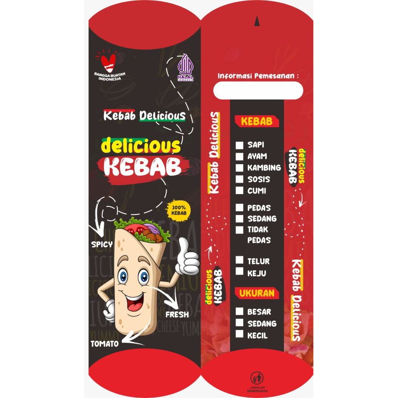 100pcs Kebab Wrapping Paper/ kebab Packaging/ kebab Box Shopee