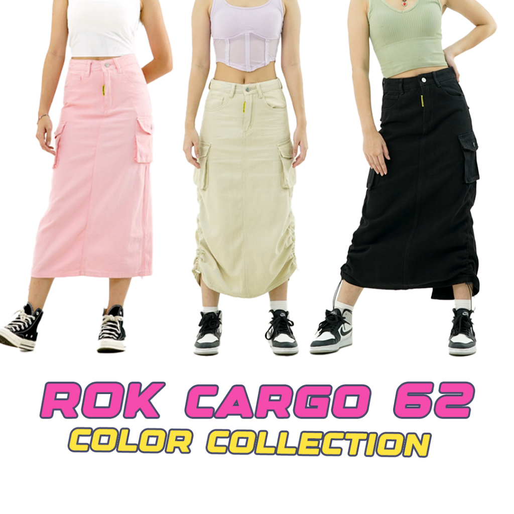 Amr Original - Rok Jeans 62 Cargo Color Collection - Denim Skirt ...