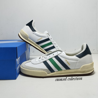 Adidas jeans leather outlet trainers white/green