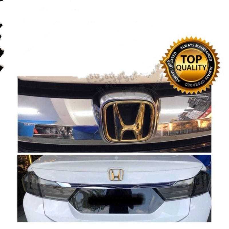Honda Jazz Gk Gd Ge Gen 3 Logo Emblem Gold Universal Front Back