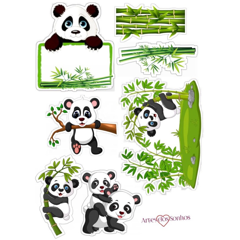 Panda/ Happy Birthday Cake Topper Can Request Name and Age/ Topper ...