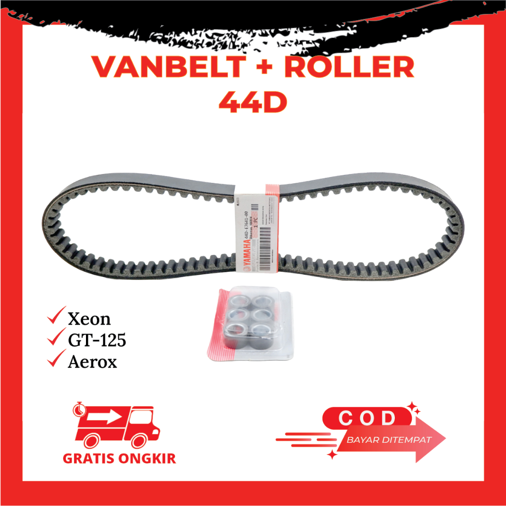 New!! Vbelt Yamaha Motor Aerox V belt Xeon, GT 125 Plus Roller Code