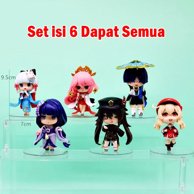 Genshin impact Anime Action Figure Set Of 6pcs Shopee Philippines