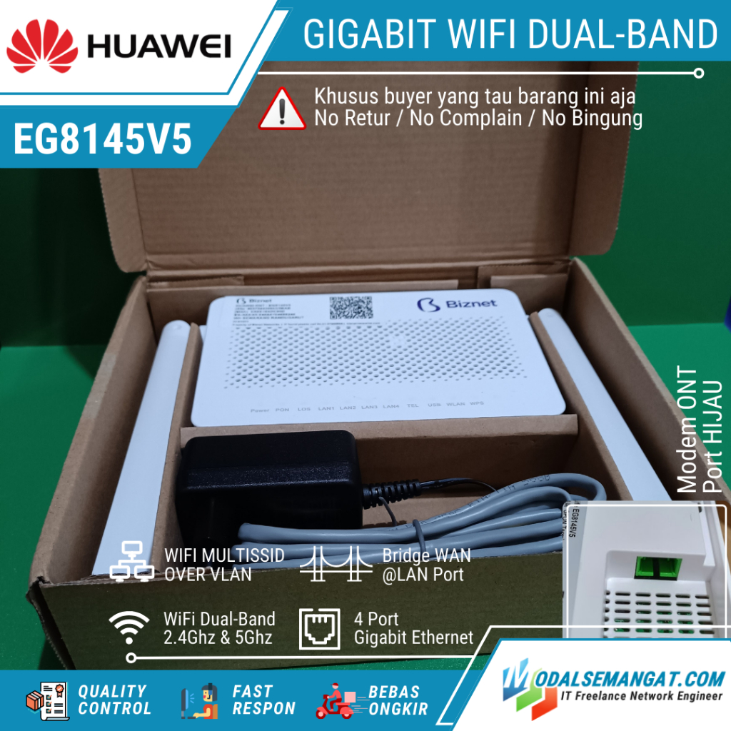 Wifi Router Huawei EG8145V5 ONT GPON Gigabit DualBand 2.4/5Ghz 5V5 Shopee Philippines