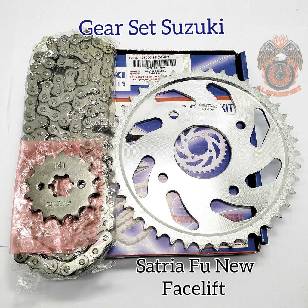 Gear SET+SUZUKI CHAIN ORIGINAL Quality ORIGINAL SATRIA FU NEW Precision