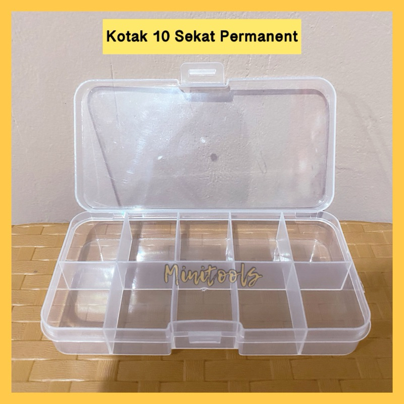 Permanent Bulkhead Plastic Box 10 Dividers/Bead Box/Medicine Box ...