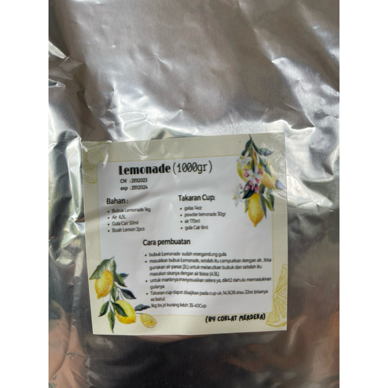 LEMONADE Drink Powder (1,000gr) | Shopee Philippines