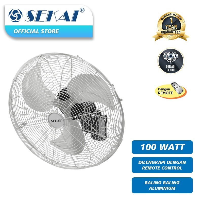 Sekai Wall Fan High Performance Wall Fan Remote Hwn Rc Shopee Philippines