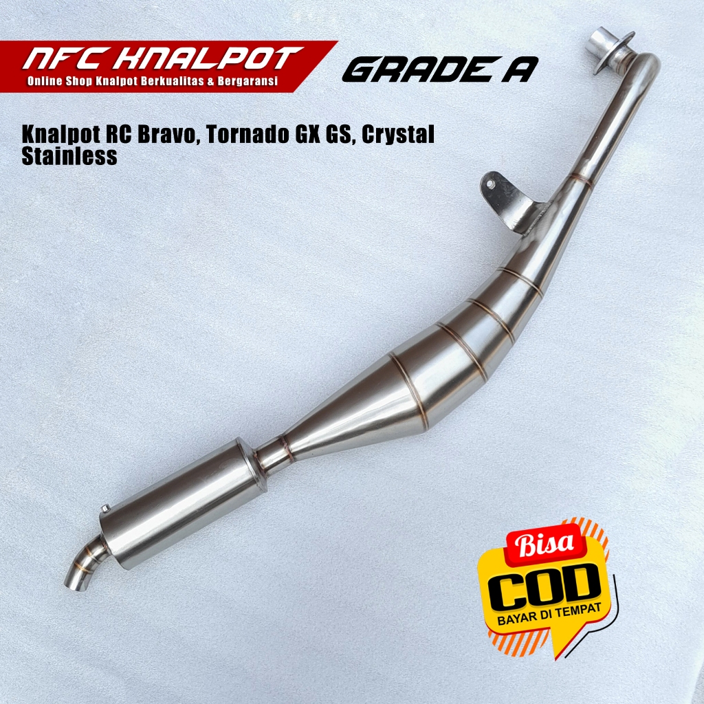 Exhaust Suzuki Tornado Gs/Gx, RC100, Bravo, Crystal Full Stainless ...