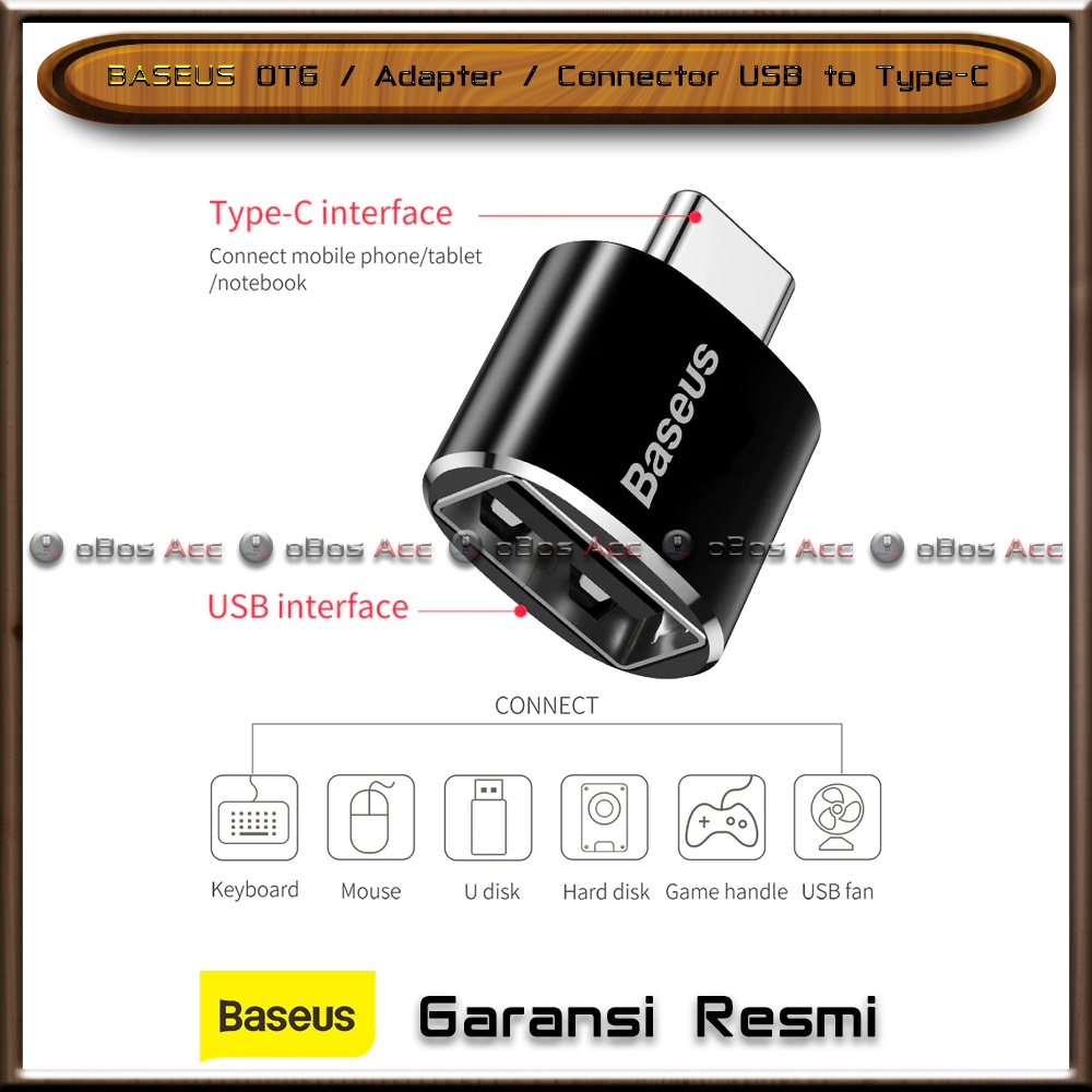 Baseus Adapter Otg Usb Female To Type C Male Converter Connector