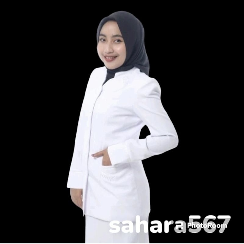 PUTIH Nurse Dress Long Sleeve Nurse Uniform Women premium White Nurse ...