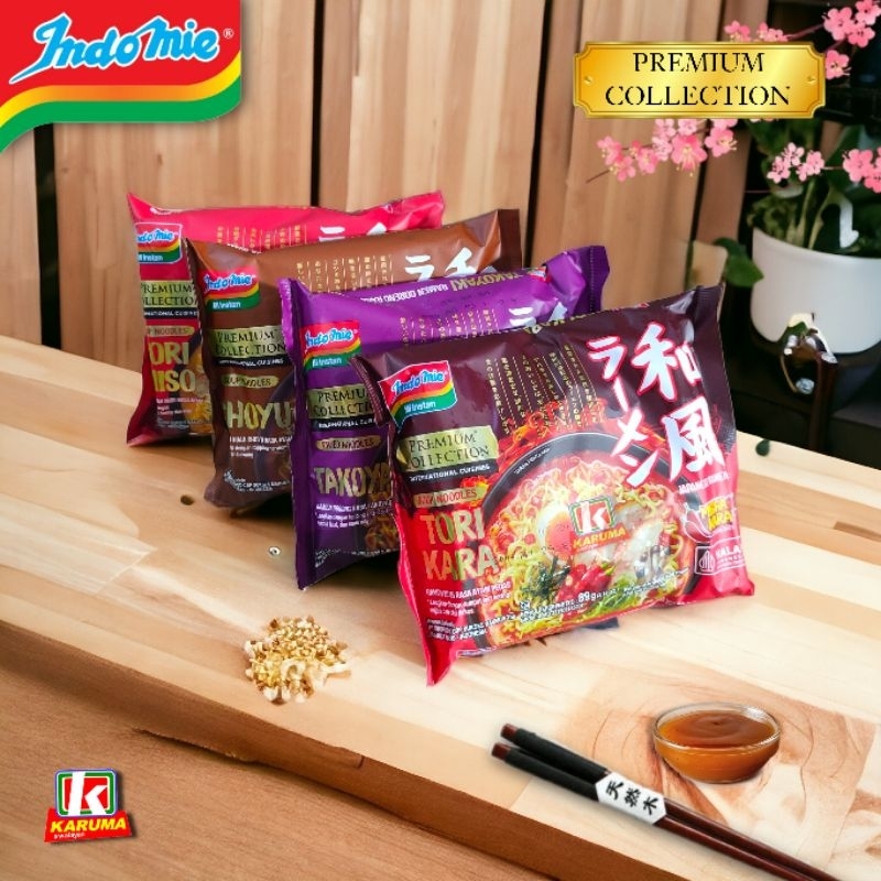 Indomie JAPANESE RAMEN PREMIUM COLLECTION, TORI MISO, TORI KARA ...